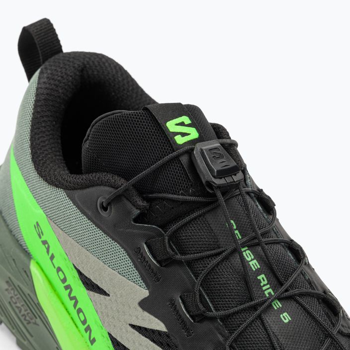 Ανδρικά αθλητικά παπούτσια τρεξίματος Salomon Sense Ride 5 μαύρο/λαυρένιο στεφάνι/πράσινο γκέκο 12