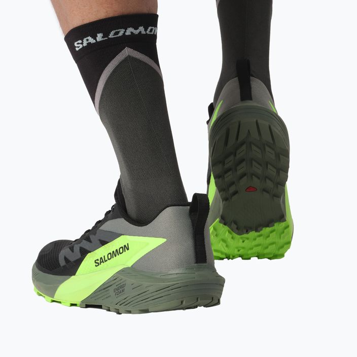 Ανδρικά αθλητικά παπούτσια τρεξίματος Salomon Sense Ride 5 μαύρο/λαυρένιο στεφάνι/πράσινο γκέκο 4