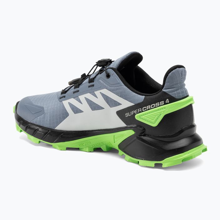 Salomon Supercross 4 ανδρικά παπούτσια για τρέξιμο flint stone/μαύρο/πράσινο γκέκο 3