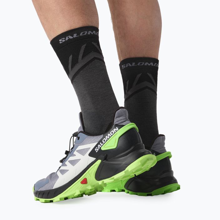 Salomon Supercross 4 ανδρικά παπούτσια για τρέξιμο flint stone/μαύρο/πράσινο γκέκο 5
