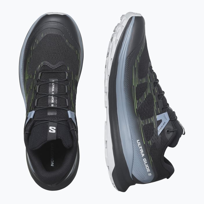 Ανδρικά αθλητικά παπούτσια τρεξίματος Salomon Ultra Glide 2 μαύρο/flint stone/green gecko 15