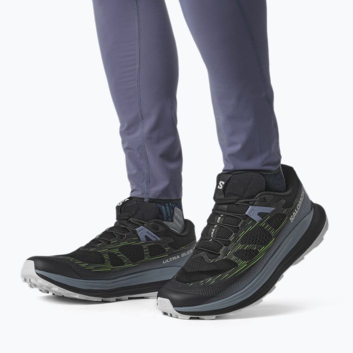 Ανδρικά αθλητικά παπούτσια τρεξίματος Salomon Ultra Glide 2 μαύρο/flint stone/green gecko 17