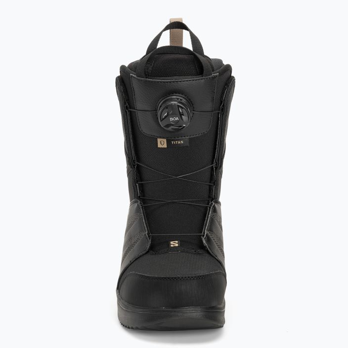 Ανδρικές μπότες snowboard Salomon Titan Boa μαύρο/μαύρο/καβουρδισμένο κάσιους 3