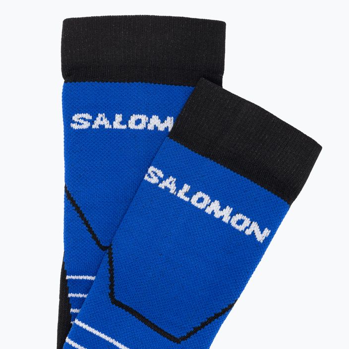Κάλτσες σκι Salomon S/Pro μαύρες/μπλε/λευκές 3