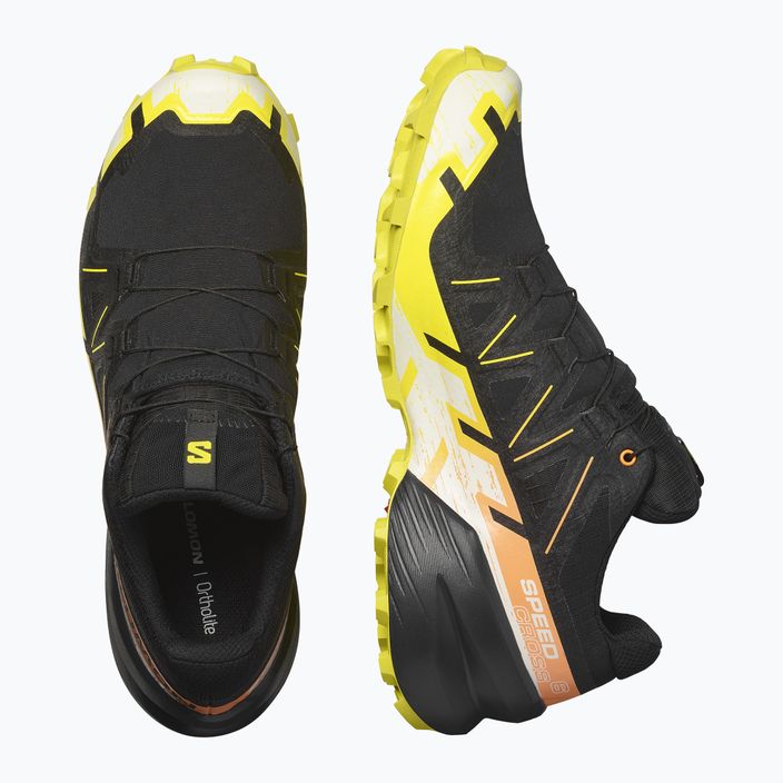 Ανδρικά παπούτσια για τρέξιμο Salomon Speedcross 6 GTX μαύρο / θειάφι άνοιξη / πουλί του παραδείσου 8