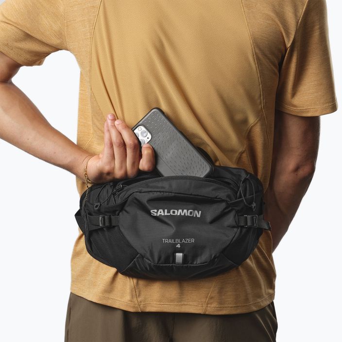 Salomon Trailblazer 4 l μαύρη/αλουμινένια τσάντα νεφρών 6
