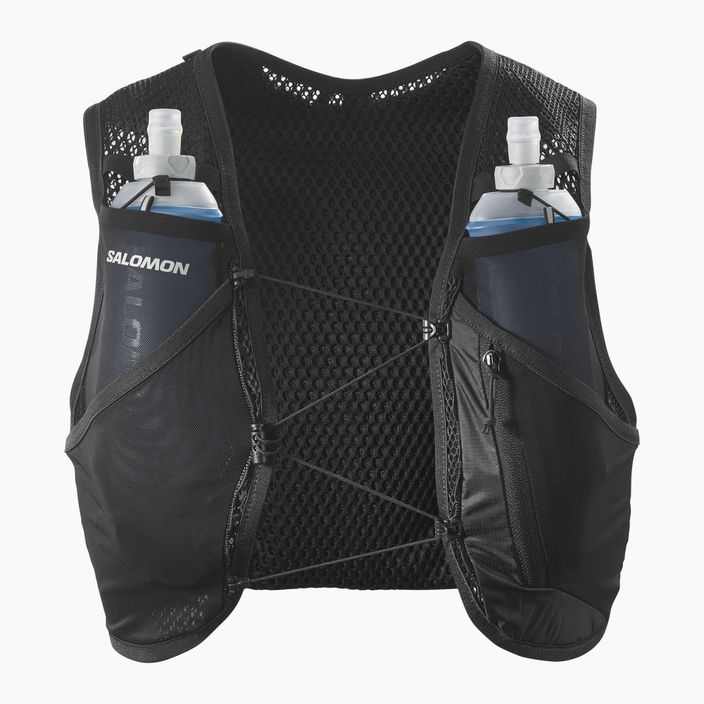 Salomon Active Skin 4 σετ μαύρο/μεταλλικό γιλέκο για τρέξιμο