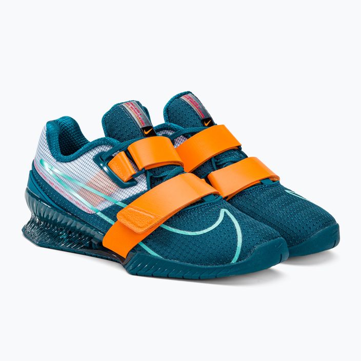 Nike Romaleos 4 μπλε / πορτοκαλί παπούτσια άρσης βαρών 4