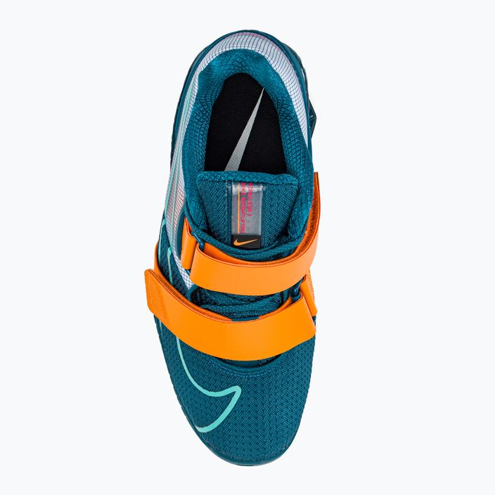 Nike Romaleos 4 μπλε / πορτοκαλί παπούτσια άρσης βαρών 6