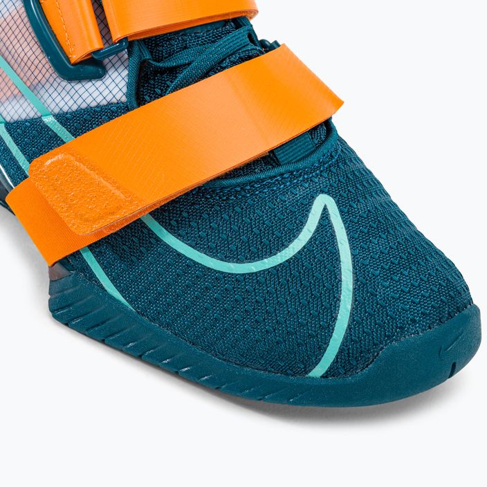Nike Romaleos 4 μπλε / πορτοκαλί παπούτσια άρσης βαρών 7