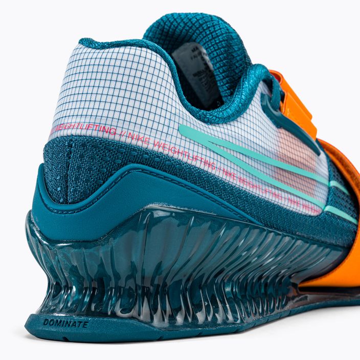 Nike Romaleos 4 μπλε / πορτοκαλί παπούτσια άρσης βαρών 9