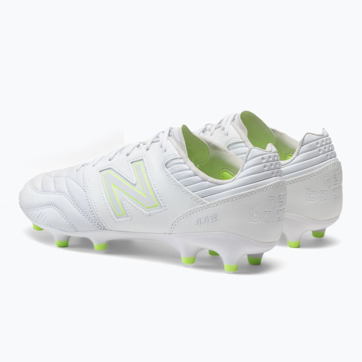 New Balance 442 V2 Pro FG ανδρικά ποδοσφαιρικά παπούτσια λευκό MS41FWW2.D.085 3