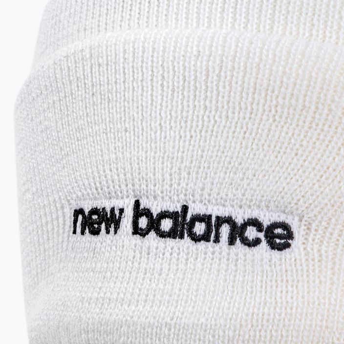 Γυναικείος χειμερινός σκούφος New Balance Knit Cuffed Beanie Embroider λευκό LAH13032WT 3