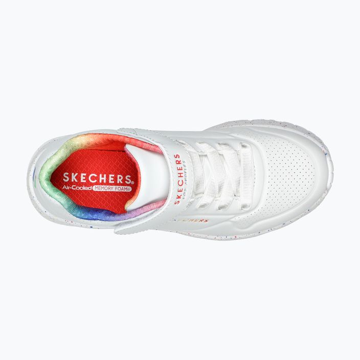 SKECHERS παιδικά αθλητικά παπούτσια Uno Lite Rainbow Specks λευκό/πολλαπλό 15