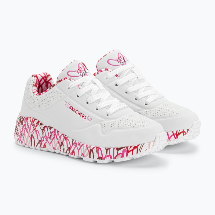SKECHERS Uno Lite Lovely Luv λευκό/κόκκινο/ροζ παιδικά αθλητικά παπούτσια 4