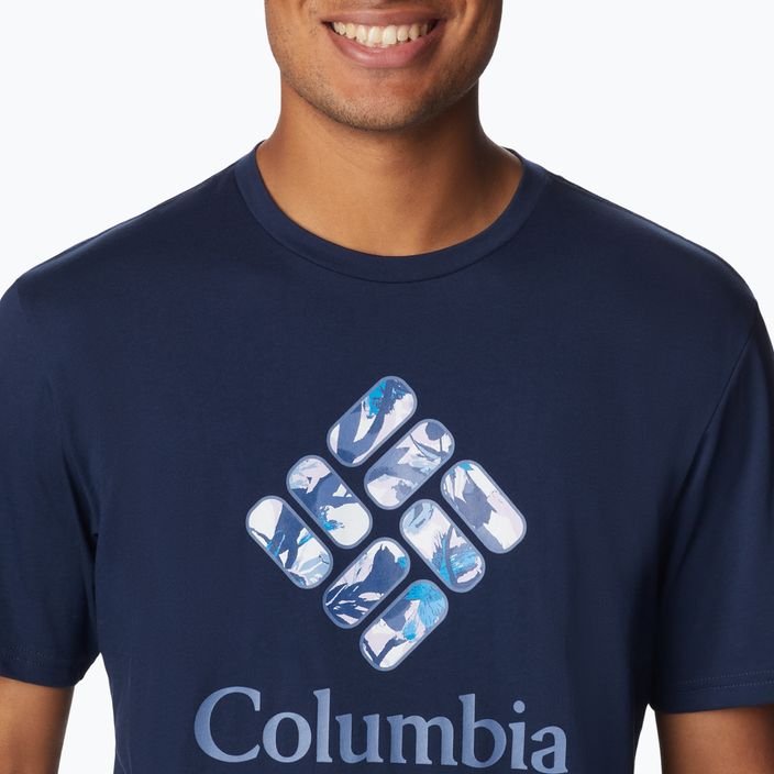 Columbia Rapid Ridge Graphic ανδρικό πουκάμισο trekking navy blue 1888813470 3