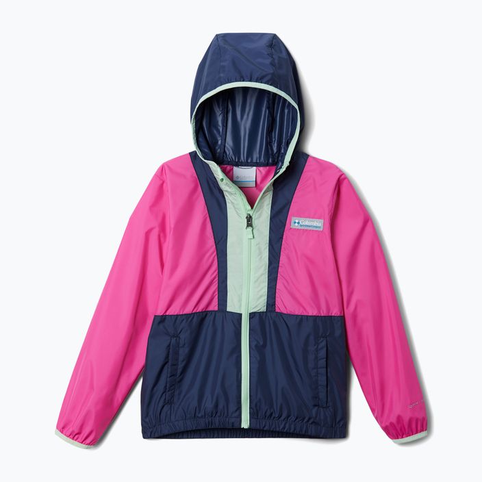 Columbia παιδικό Back Bowl Hooded Windbreaker μπουφάν με κουκούλα ροζ και μπλε 2031582695