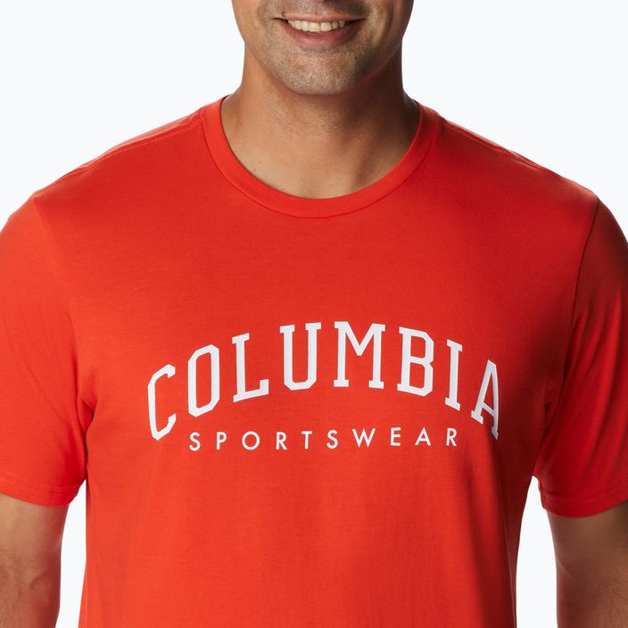 Columbia Rockaway River Graphic ανδρικό πουκάμισο trekking κόκκινο 2022181 5