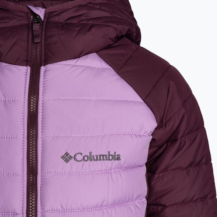 Columbia Powder Lite Hooded gumdrop/marionberry παιδικό πουπουλένιο μπουφάν με κουκούλα 3