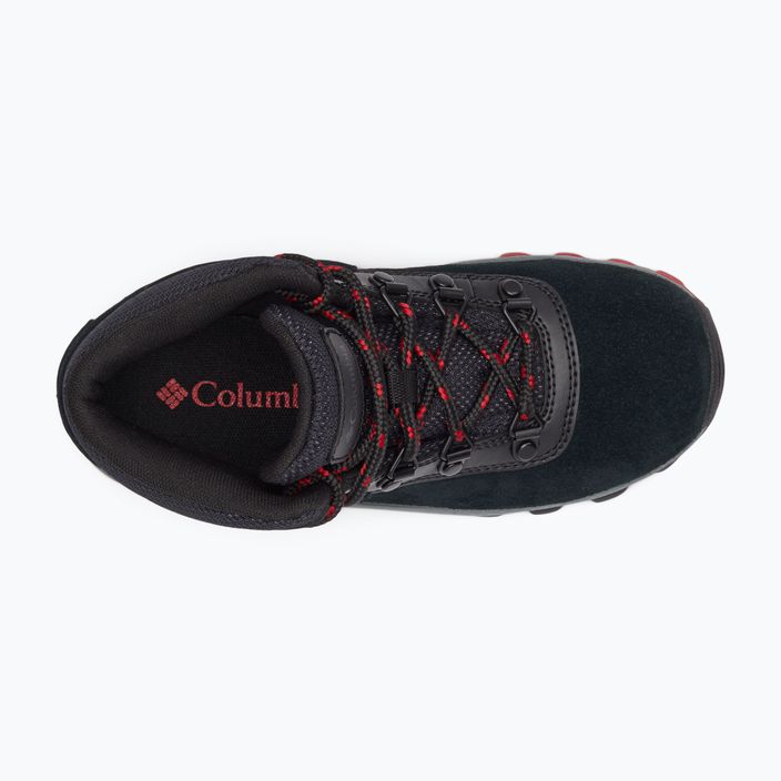 Columbia Newton Ridge Amped μαύρες/κόκκινες παιδικές μπότες πεζοπορίας 18