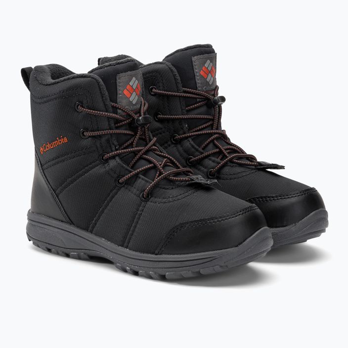 Columbia FAIRBANKS Omni-Heat Νεανικές μπότες πεζοπορίας μαύρο/κόκκινο χρώμα 4