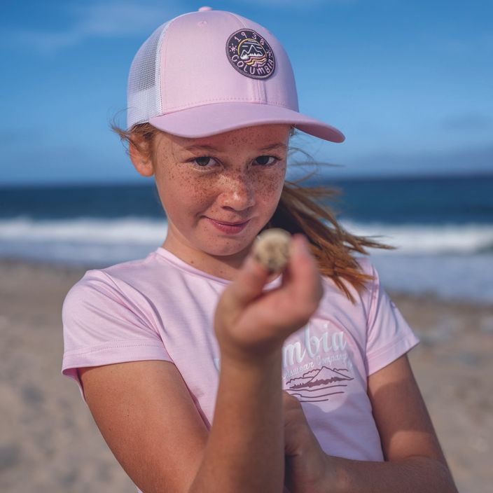 Columbia Youth Snap Back παιδικό καπέλο μπέιζμπολ ροζ αυγή/λευκό/καυτά κύματα μαρκαδόρου 3