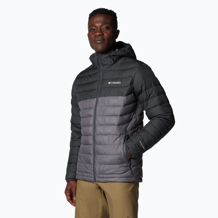 Ανδρικό Columbia Powder Lite II Hooded city grey/ shark down jacket 4