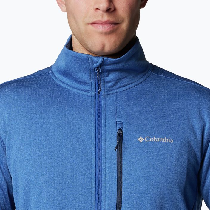 Columbia Park View Fleece FZ mountain blue ανδρικό φούτερ για πεζοπορία 4