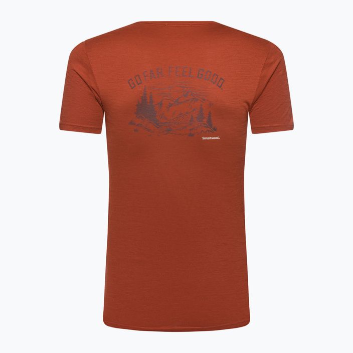 Ανδρικό Smartwool Wilderness Summit Graphic Tee καφέ SW016673J33 t-shirt για πεζοπορία 5