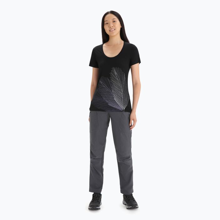 Icebreaker Tech Lite II Scoop Plume γυναικείο πουκάμισο trekking μαύρο IB0A56NU0011 2