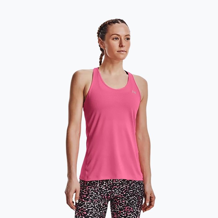 Under Armour HeatGear Armour Racer Γυναικεία προπονητική μπλούζα ροζ 1328962 3