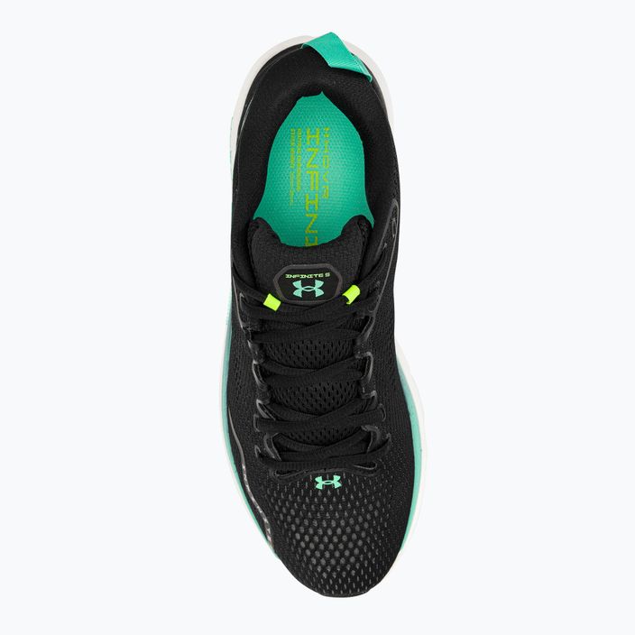 Under Armour Hovr Infinite 5 ανδρικά παπούτσια για τρέξιμο μαύρο-πράσινο 3026545 6
