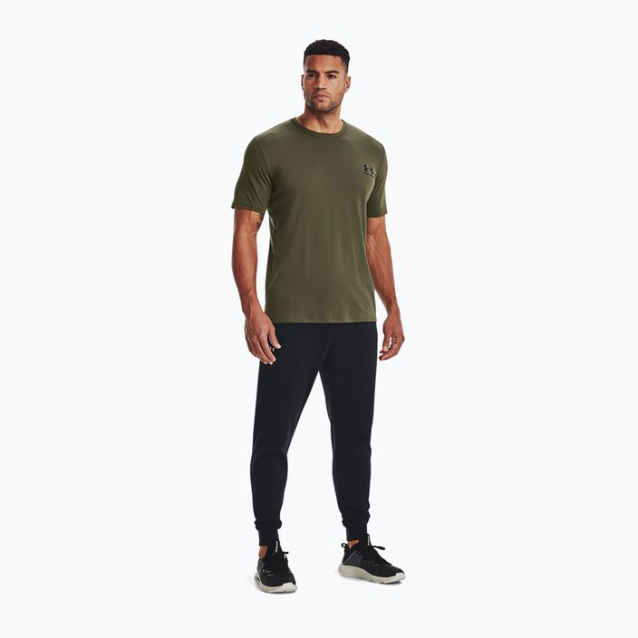Ανδρικό μπλουζάκι Under Armour Sportstyle Left Chest marine green/black 2