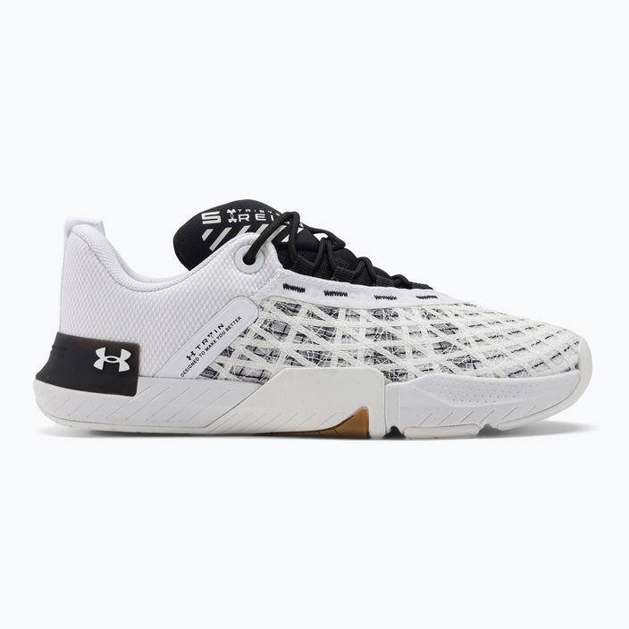 Under Armour Tribase Reign 5 λευκά/μαύρα/λευκά ανδρικά παπούτσια προπόνησης 2