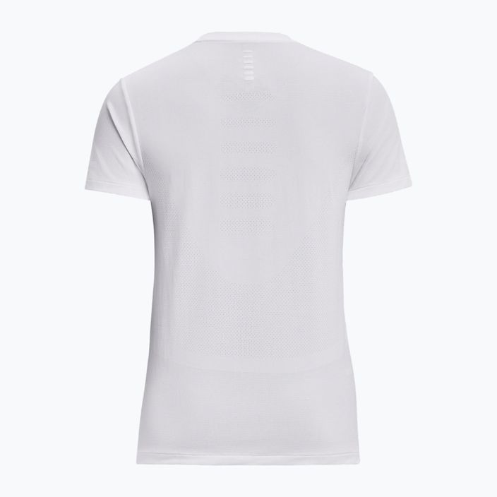 Under Armour Seamless Stride γυναικείο μπλουζάκι για τρέξιμο λευκό 1375698 2