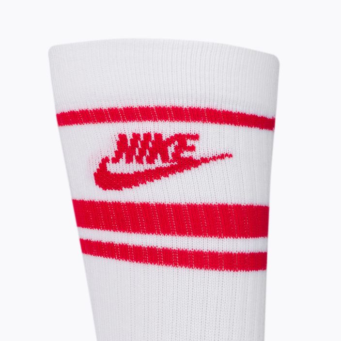 Κάλτσες προπόνησης Nike Sportswear Everyday Essential λευκές και κόκκινες DX5089-102 4