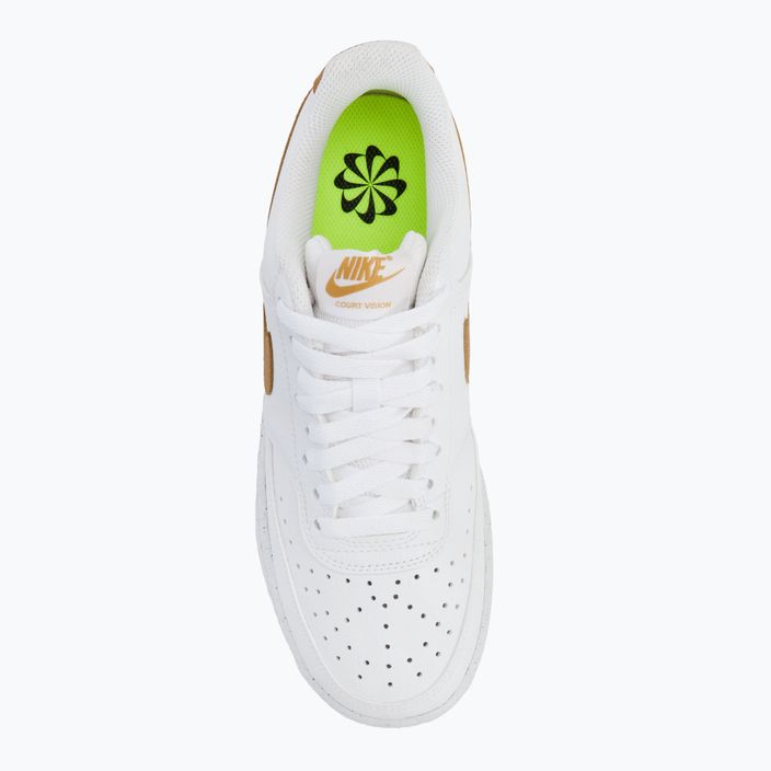 Nike Court Vision Low γυναικεία παπούτσια Next Nature λευκό/μεταλλικό χρυσό 5