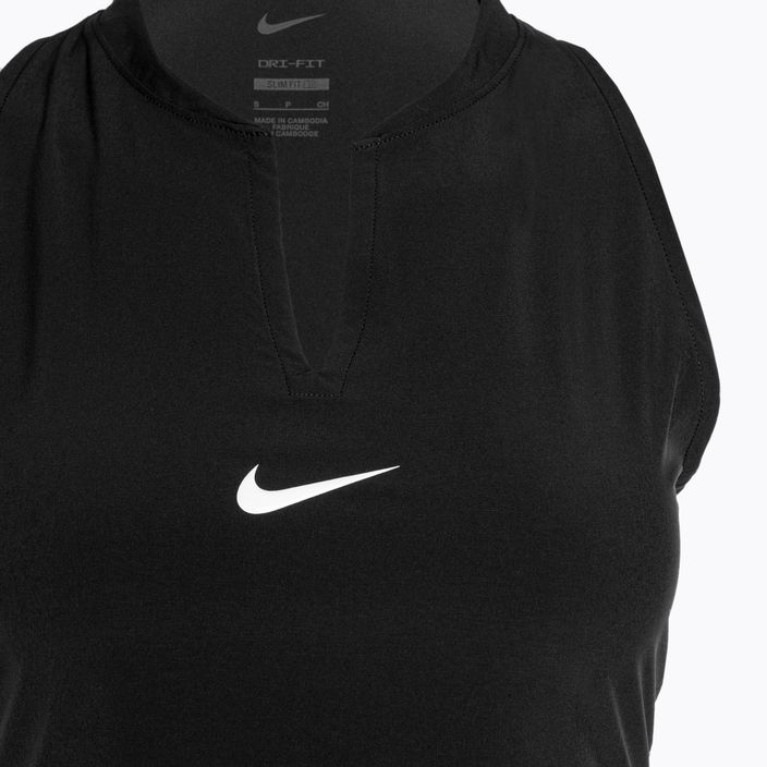 Nike Dri-Fit Advantage μαύρο/λευκό φόρεμα τένις 3