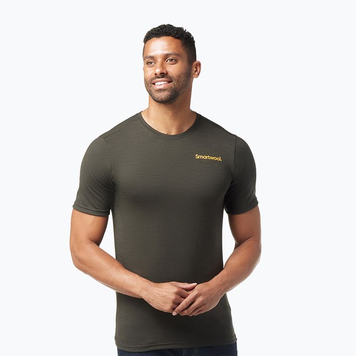 Ανδρικό Smartwool Memory Quilt Graphic Tee Κιθαριστικό πουκάμισο για πεζοπορία μαύρο SW016834K48