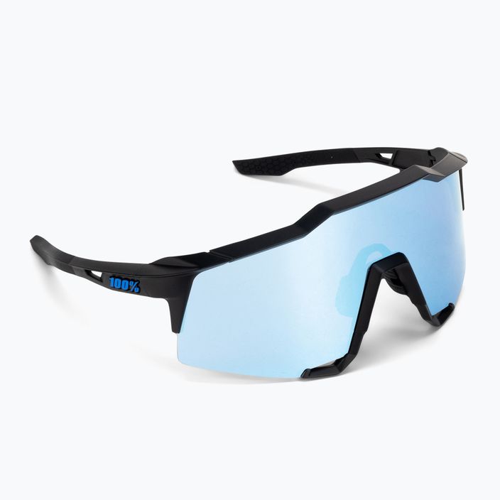 100% Speedcraft ματ μαύρο/υπέροχο μπλε πολυστρωματικό καθρέφτη γυαλιά ποδηλασίας 60007-00004 2
