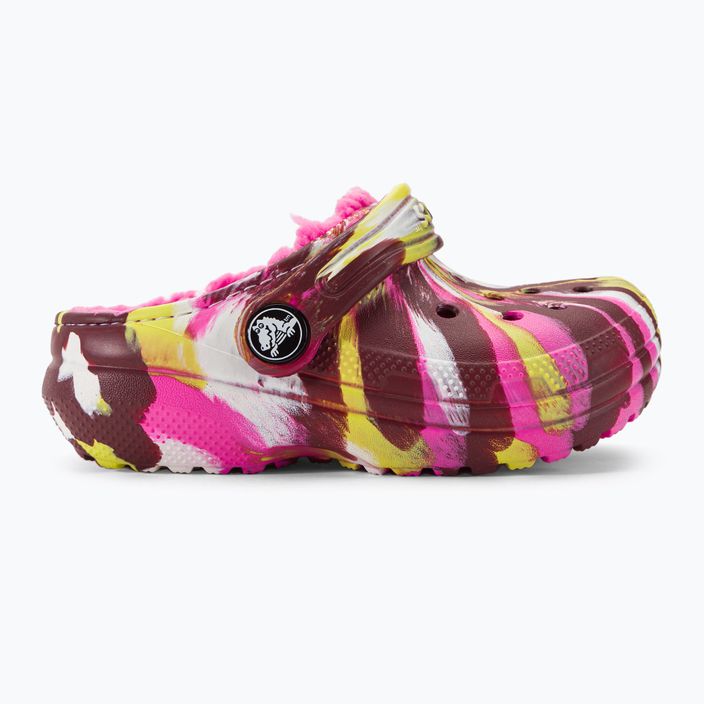 Crocs Classic Lined Marbled Clog electric pink/multi παιδικές σαγιονάρες 3