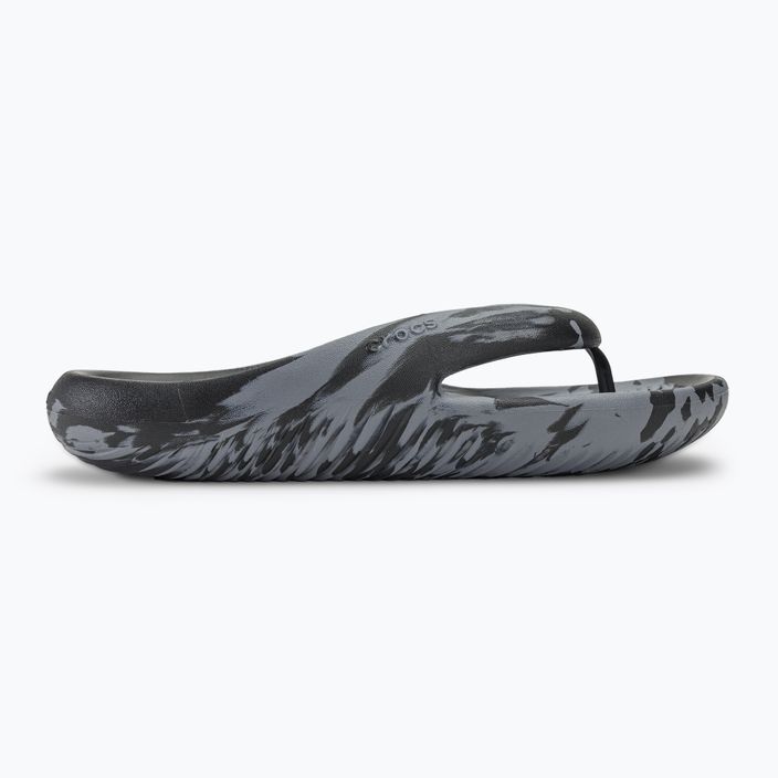 Crocs Mellow Marbled Recovery σαγιονάρες μαύρες/ανθρακί 2