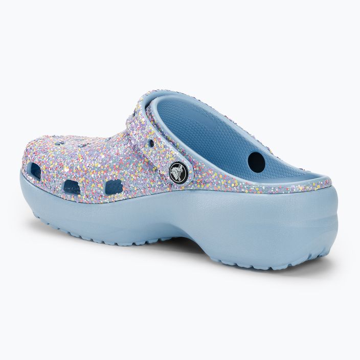 Γυναικεία Crocs Classic Platform Glitter μπλε calcite/multi σαγιονάρες 4