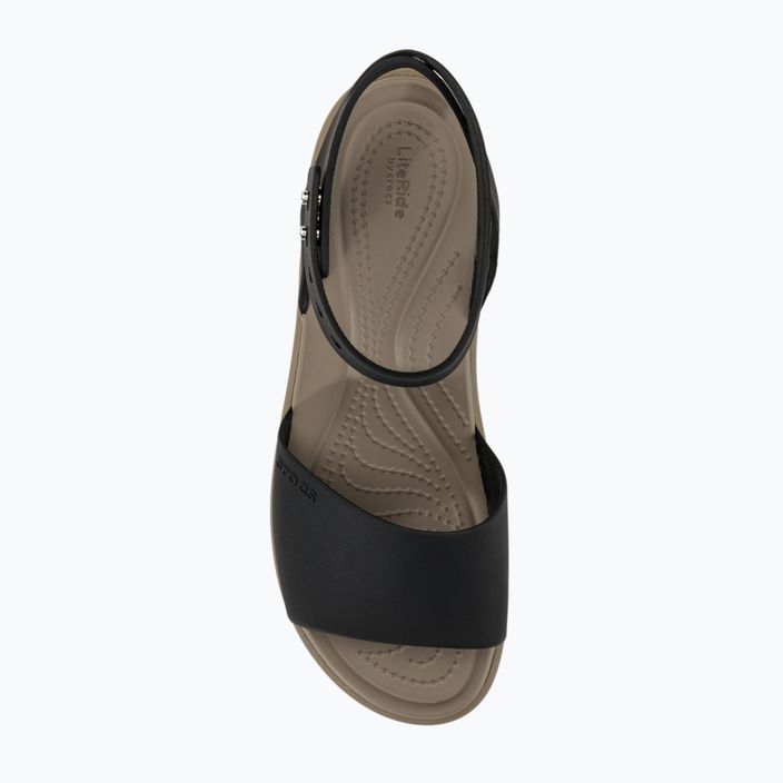 Γυναικεία σανδάλια Crocs Brooklyn Ankle Strap Wedge black/mushroom 6