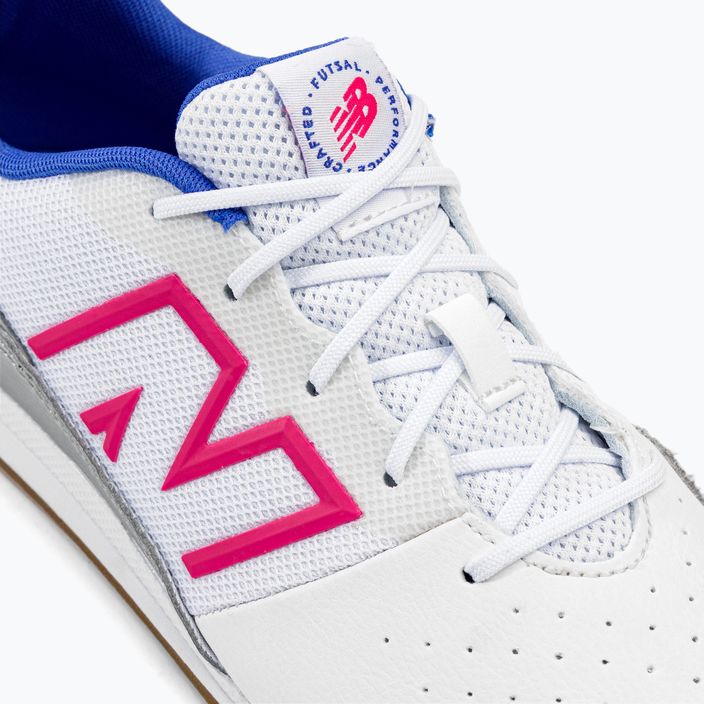New Balance Audazo V6 Command IN παιδικά ποδοσφαιρικά παπούτσια λευκό 8