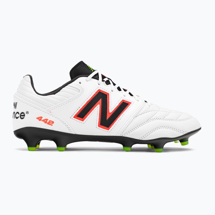 New Balance 442 V2 Pro FG ανδρικά ποδοσφαιρικά παπούτσια λευκό και μαύρο MS41FWD2.D.095 2