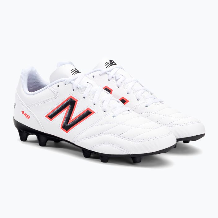 New Balance 442 V2 Academy FG ανδρικά ποδοσφαιρικά παπούτσια λευκό MS43FWD2.D.080 4