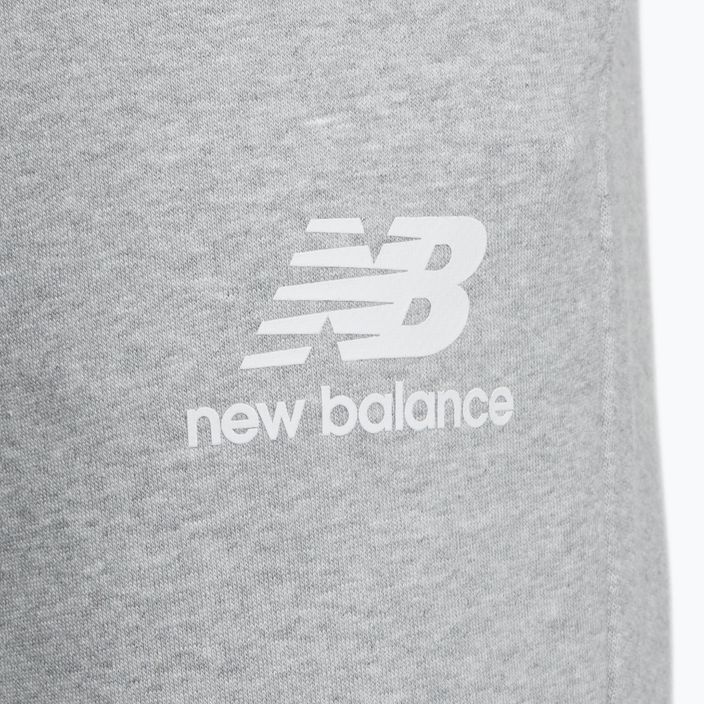 New Balance Essentials Stacked Logo Γαλλικό γκρι ανδρικό παντελόνι προπόνησης MP31539AG 7