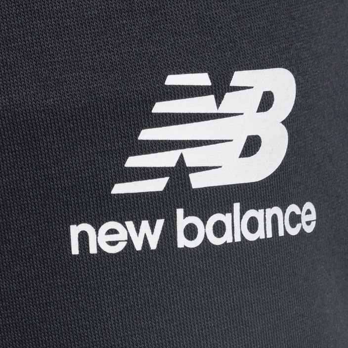 New Balance Essentials Stacked Logo Γαλλικό ανδρικό παντελόνι προπόνησης μαύρο MP31539BK 7
