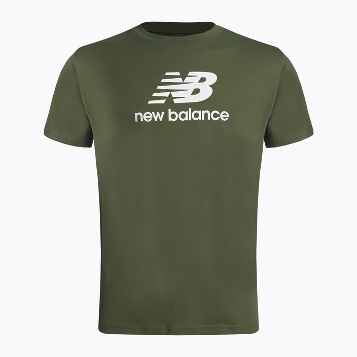 New Balance Essentials Stacked Logo Co ανδρικό μπλουζάκι προπόνησης πράσινο MT31541DON 5